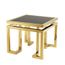 Casa Padrino Luxury Art Deco Designer Side Table Gold With Black Luxury Art Deco Designer Side Table