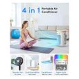 Climatiseurs Portables avec Télécommande, Mini Climatiseur Évaporatif, Unité AC Portable, Lumières, Climatiseur Personnel