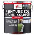 Peinture bitume goudron asphalte macadam résine sol extérieur - ARCASPHALT  Rouge tennis - 3.75 Kg pour 7.5m2 en 2 couches-0