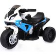 Tricycle électrique pour enfants BMW S 1000 RR sous licence, 3 roues, batterie 6V, Bleu-0