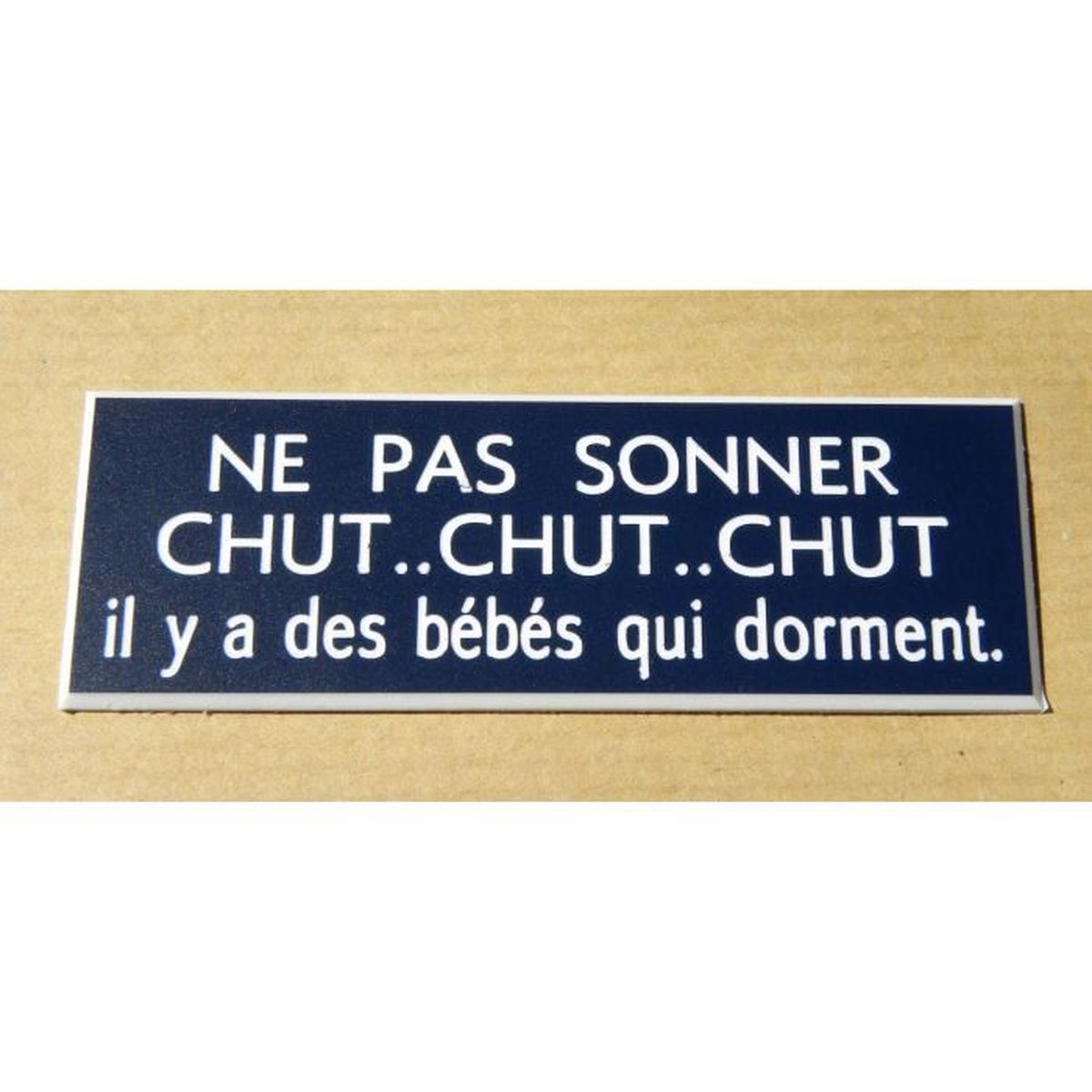 Overig Il Y A Bebe Qui Dort Ft 70x0 Mm Plaque Gravee Ne Pas Sonner Chut Chut Luxclusif Com