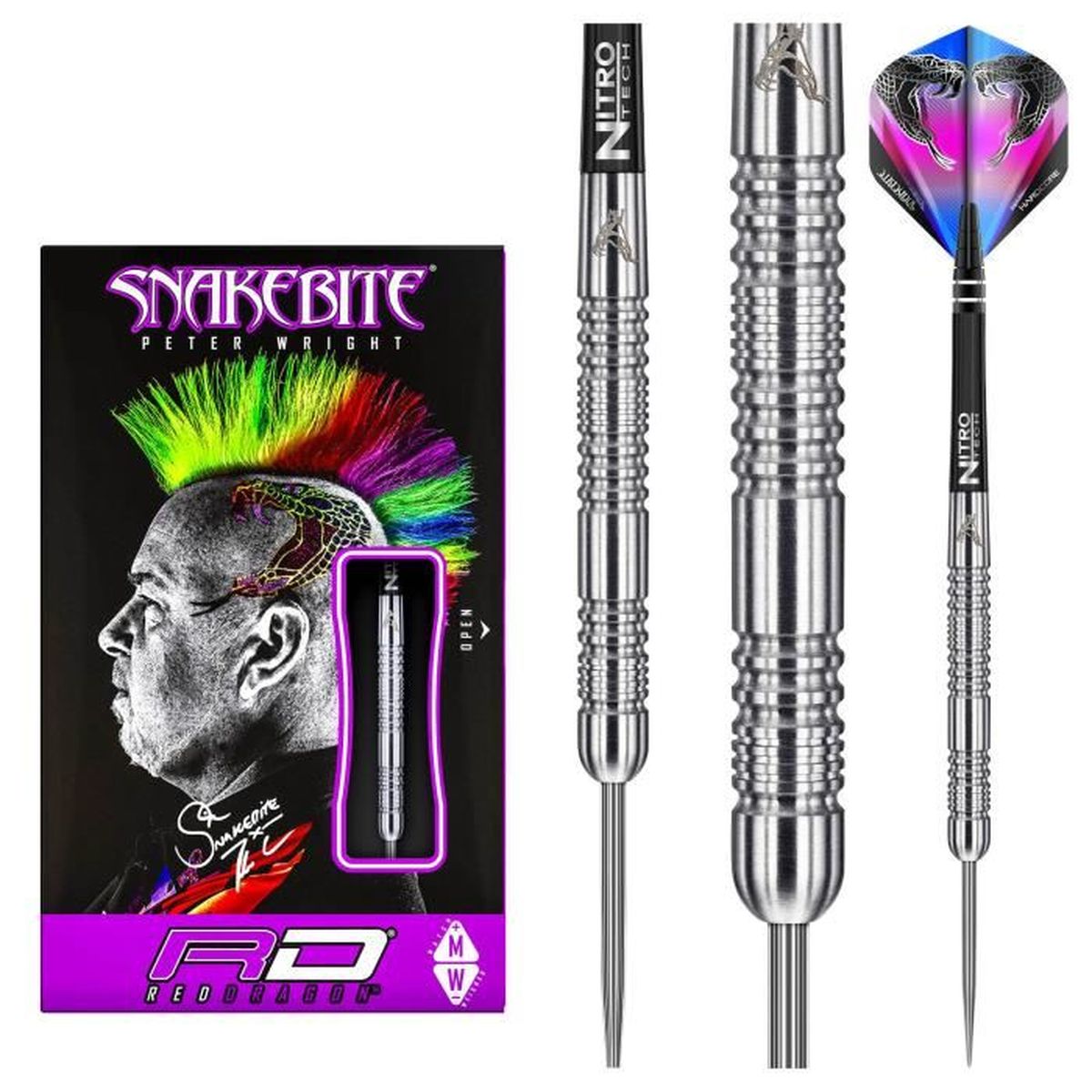 22/ g 24/ g Cible Phil Taylor Power 8zero Corps Titane Noir 80/% Fl/échettes en tungst/ène