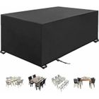 YZMRBDQC Housse Table de Jardin 230x120x75cm Noir 420D Tissu Oxford Housse Salon de Jardin Résistance Au Vent Anti-UV Bache Table De Jardin