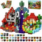 ALFOYU 200pcs Blocs de Construction Magnétiques, Jouet Adapté aux Enfants, Garçons et Filles, 3+ Ans, Cubes Magnétiques Empilables