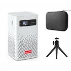 EKASN Vidéoprojecteur projecteur 3D DLP C900 Enceinte BT 4K 1080P Portable Android 2Go+32Go LED Maison Cinéma HDMI USB -Blanc
