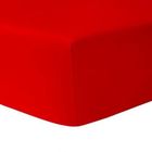 HOMEROKK Drap Housse 160 x 200 cm - ROUGE 100% coton 57 fils / cm