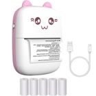 STILLCOOL 2windeal® Mini Pocket Imprimante thermique Bluetooth avec 5 Rouleaux de Papier PR Photo/étiquette/mémo cadeau outil bureau ROSE