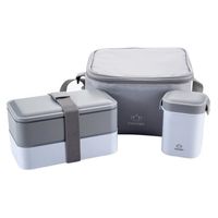 Set lunch box avec sacoche isotherme conserva Boîte à lunch Boîte à lunch trois pièces avec couverts