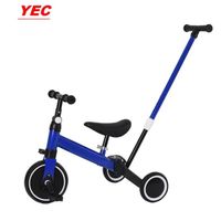 Tricycle YEC 3 en 1 avec barre de poussée - Bleu