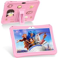 Tablette Enfants UVERBON 10.1" Tablet Tactile 6GB RAM + 128GB ROM Android 10.1 - 4G WiFi - 8 Core - HD 1280 * 800 IPS Screen - Rose