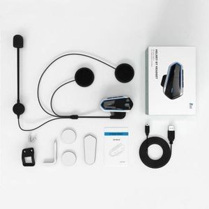 Kit Casque Bluetooth Mains Libres Moto - Interphone Hi-Fi Avec Commande Vocale Et Batterie Longue Durée
