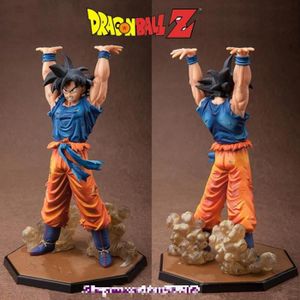 FIGURINE - PERSONNAGE Figurine Son Goku Sangoku Genki Dama technique ki cheveux noir anime mange personnage collection statue modèle 17 cm