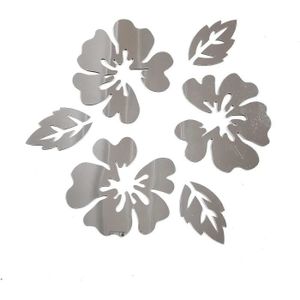 Sticker Salle de Bain Fleurs Miroir - TenStickers