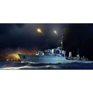 ACCESSOIRE MAQUETTE Maquette Navire : HMS Zulu Destroyer Britannique 1941 - Trumpeter - Kit de modélisme de bateaux