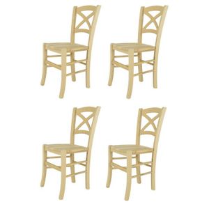 CHAISE Tommychairs - Set 4 chaises cuisine CROSS, robuste