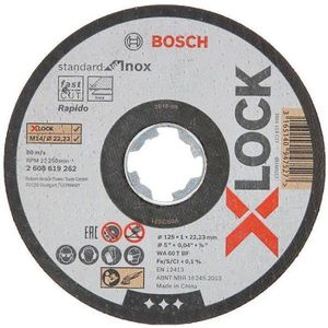 DISQUE DE DÉCOUPE Disque à tronçonner X-LOCK 125x1mm Standard pour Inox - BOSCH - 2608619262