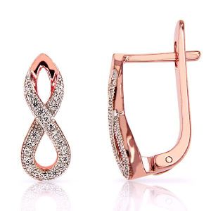 1Pair Femme Boucle D/'oreille Argent Plaqué Rose Quartz Boucles D/'oreilles