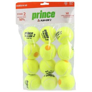 BALLE DE TENNIS Sachet 12 balles de tennis Prince Play & Stay - stage 2