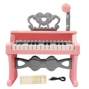 PIANO VINGVO Piano pour Enfants Rose 25 Touches - Jouet 
