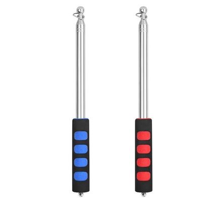 Lot De 2 Mâts Drapeau Télescopiques 2m - Inox Et éponge, Portable, Pour Guides, Enseignants, événements - 7