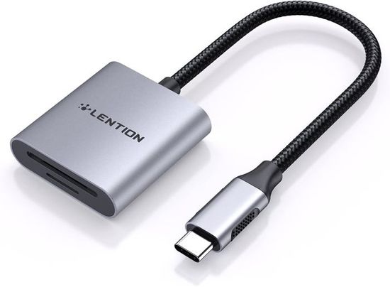 Lecteur De Carte SD/TF USB-C 3.0 LENTION - Double Slot, Ultra Rapide, Compatible MacBook, IPad, Smartphones Type C - 11