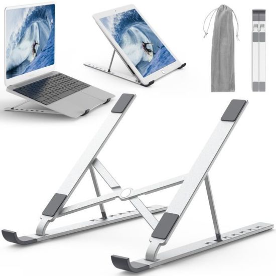 Support Ordinateur Portable Laptop Stand, Cheflaud Support PC Portable  Ventilé en Aluminium Réglable - Cdiscount Informatique