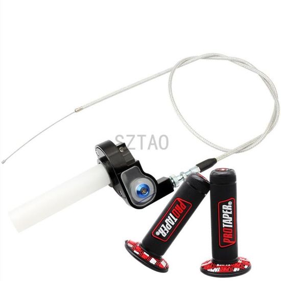 Poignée D’accélérateur Rapide Pour Moto – 7/8″ (22 Mm) – Alliage Aluminium + ABS – Longueur 17,5 Cm – Pour Roadsters, Cross