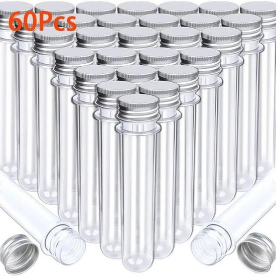 100 Bouchons à Bride Pour Tubes à Essai Diamètre 12 Mm - Transparent