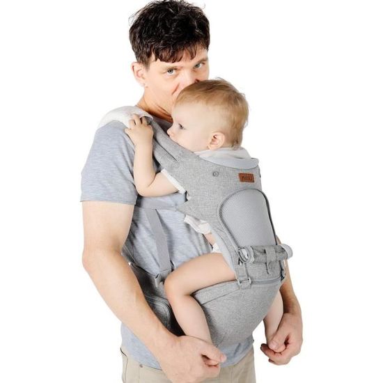 Lictin Porte Bebe Ergonomique Avec Siege Et Capuche Amovibles Ajustable Et Respirant Porte Bebe Avec 2 Serviettes Et 1 Chaine Teti Cdiscount Puericulture Eveil Bebe