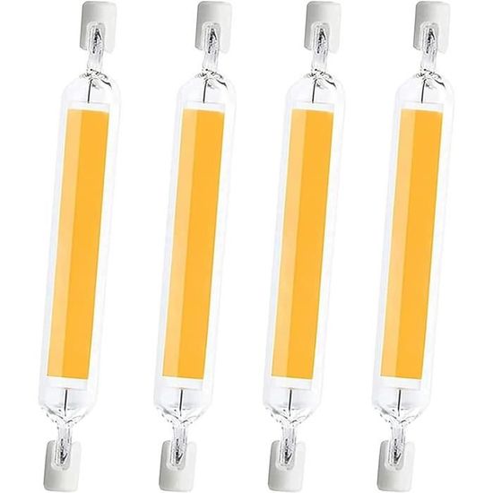Ampoules LED R7S 118 Mm – 20W équivalent 200W Halogène – Blanc Chaud 3000K, 2000 Lm – Gradable – Lot De 2