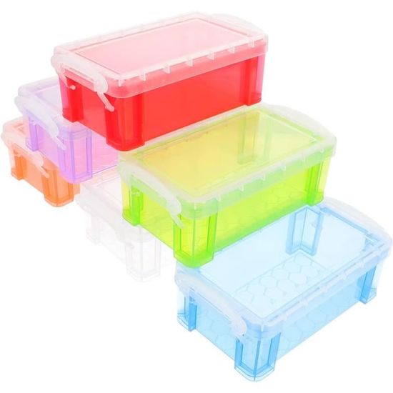 5 Boîtes De Rangement Plastique Empilables 30x21x12 Cm - Avec Poignées, Pour Cuisine, Salle De Bain, Placard - 10