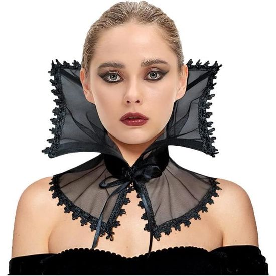 Collier Victorien Vintage - Perles Noires Avec Fleur Et Cristal - Style Art Déco Chic