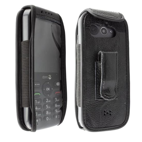 Étui Cuir Doro 6060 Avec Boucle Ceinture - Protection Premium, Portefeuille Intégré
