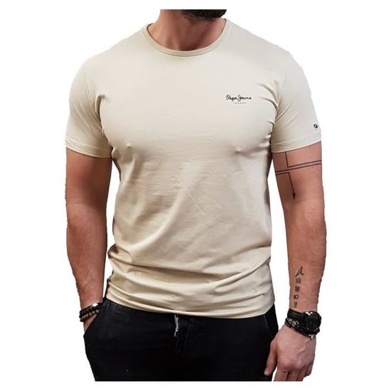 T-shirt Rouge Homme Pepe Jeans Original Basic | Déstockage Pepe jeans