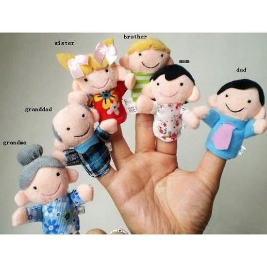 Acheter Marionnette à main en peluche douce, jeu de rôle mère-père, jouet  pour grands-parents, marionnettes à doigt, jeu de rôle