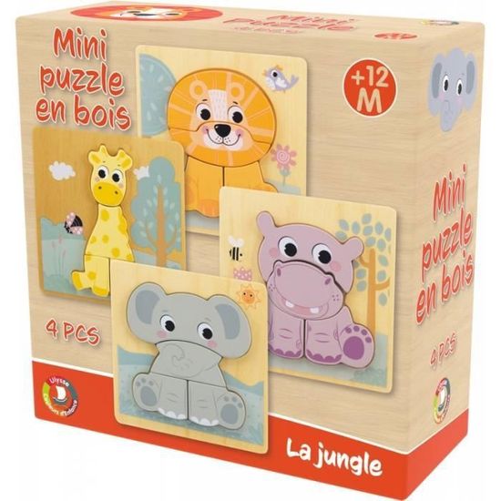 Ulysse - Mini-puzzles Jungle - Animaux - Enfant - Mixte - Moins de 100 pièces - A partir de 12 mois