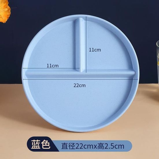 Assiette Regime Lot De 3 Assiette Compartiment Adulte, Portion Adulte Plateau Repas Compartiment