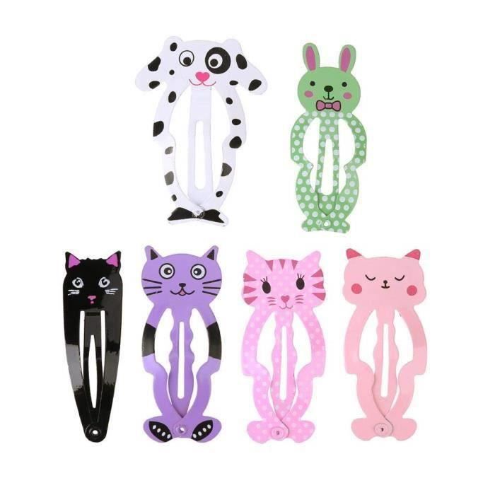 6pcs Fille Animal Hairpin Headwear Kid Barrettes Accessoires cheveux  I 