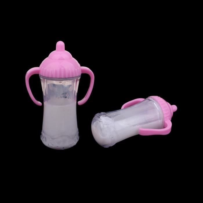2pcs Bébé Poupée Biberon Bouteille Biberon à Lait Magique Pour Poupée Jouet Enfant Fille
