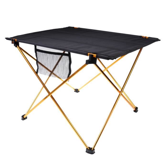 Tablette pliante en alliage d'aluminium table basse piquenique bureau portable orange