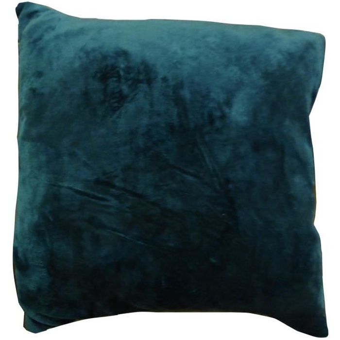 Lot de 2 coussins OURSON -déco- 40x40cm- Bleu Pétrole