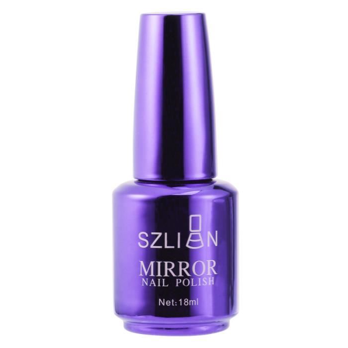 Vernis à ongles miroir couleur métallisée vernis à ongles accessoire nail art gel (9 # violet bleu)
