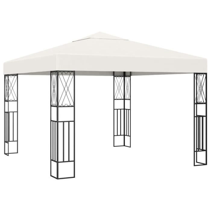 Tonnelle de jardin - Tonnelle Barnum Tonnelle de réception 3x3 m Crème Tissu