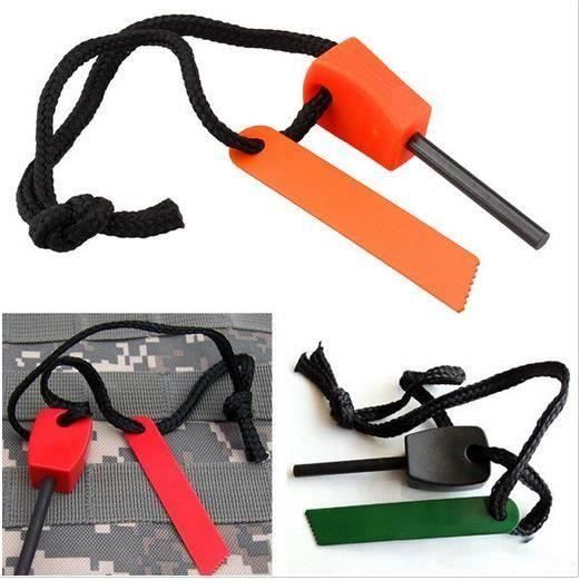 MINI Flint Pierre Allume feu Kit Briquet en plein air Voyage Survival (Couleur aléatoire)