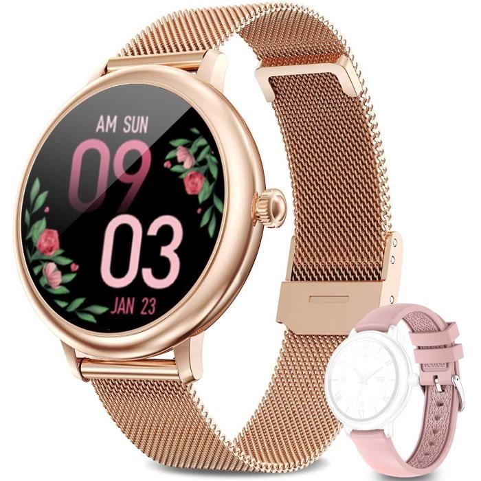 LIEBIG Montre Connectée Femmes Smartwatch avec Fonction FéminineTracker d'Activité IP67 Fréquence Cardiaque Moniteur de Sommeil Oxyg