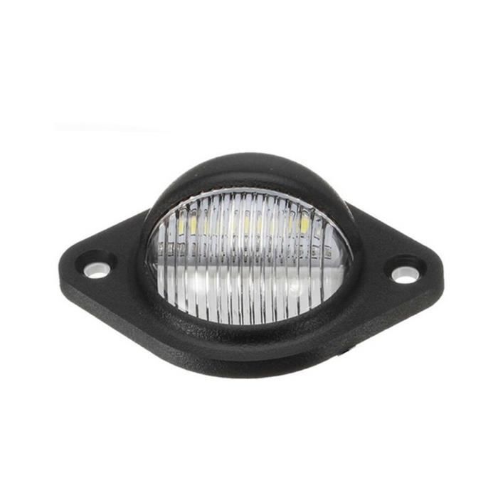 Equipement auto,1 feu de plaque d'immatriculation 3LED 10-30V, feu de plaque d'immatriculation arrière universel pour - Type Black