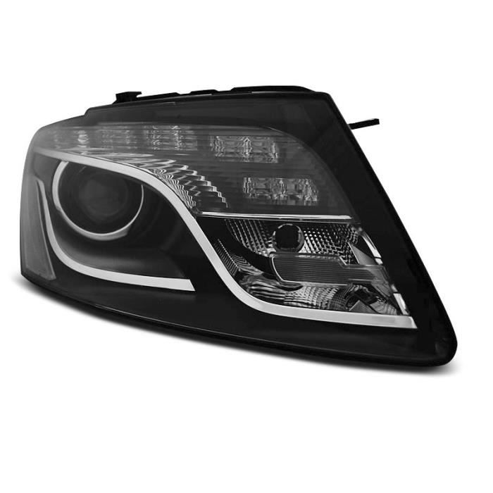 Paire de feux phares Audi Q5 08-12 Daylight led DRL noir (UD4)