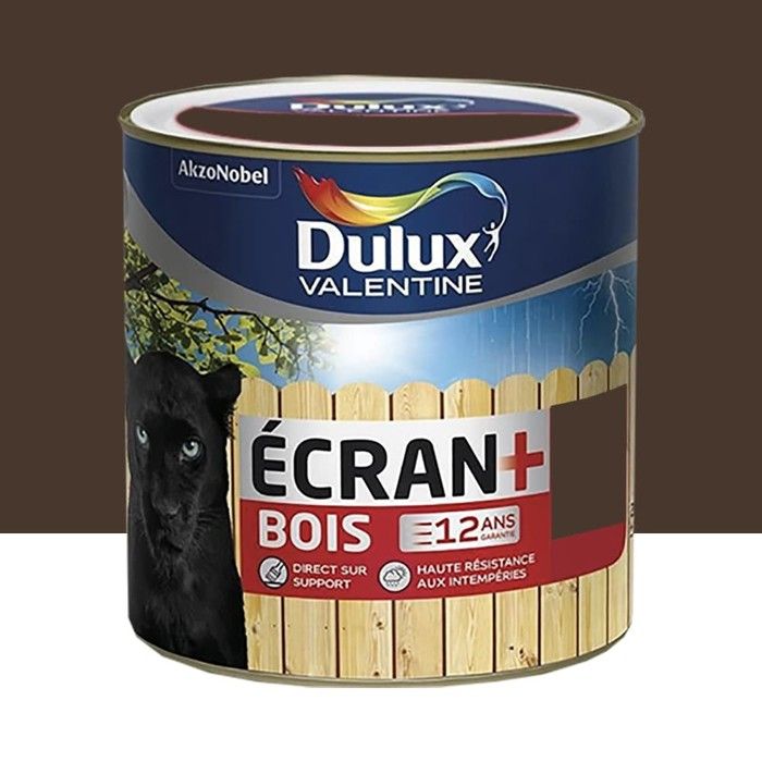 Peinture bois satin écran+ 0.5 L - brun normandie