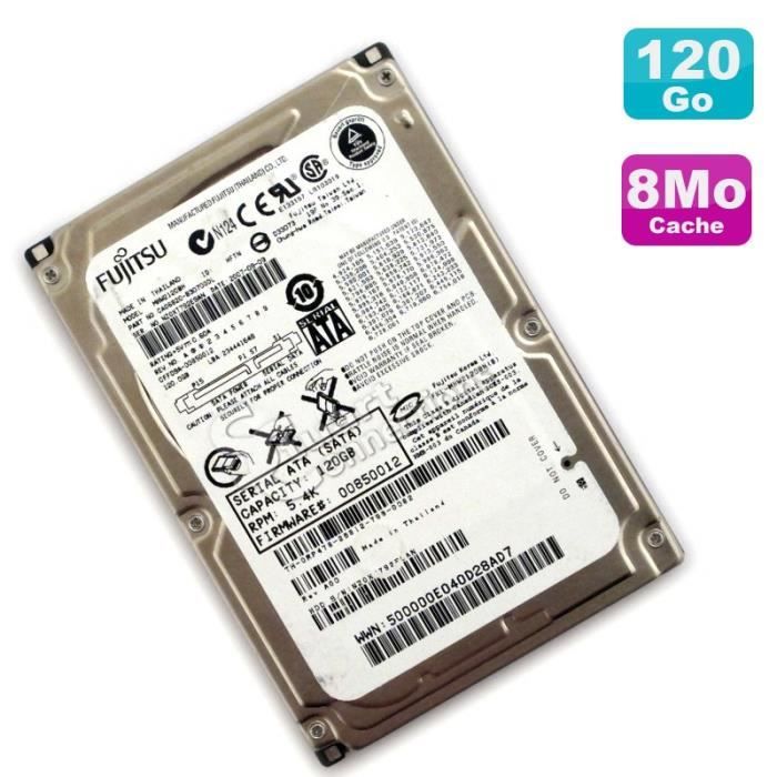 Disque Dur 120Go SATA 2.5- Fujitsu MHW2120BH CA06820 B58700F1 Pc Portable 8M