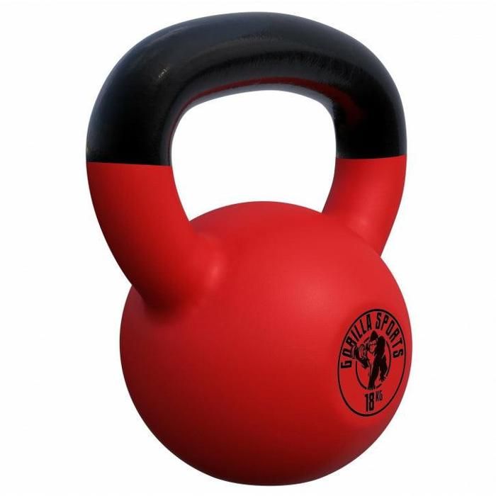 Kettlebell de 18 KG en fonte avec revêtement néoprène - haltère russe